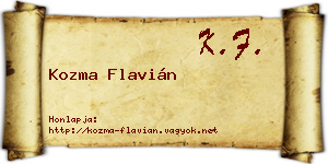 Kozma Flavián névjegykártya